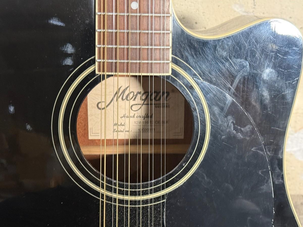 Morgan 12 W116 CE BK 12-strengers elektroakustisk gitar