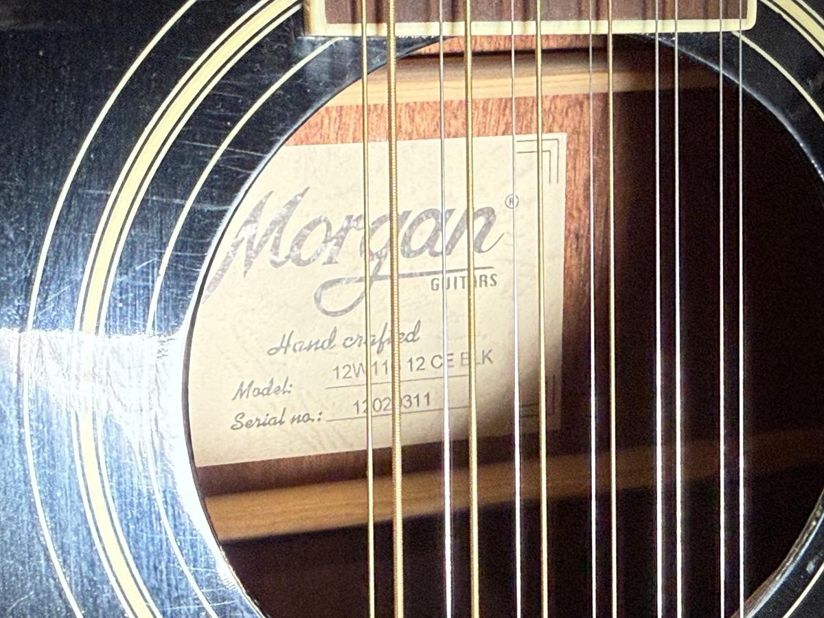 Morgan 12 W116 CE BK 12-strengers elektroakustisk gitar