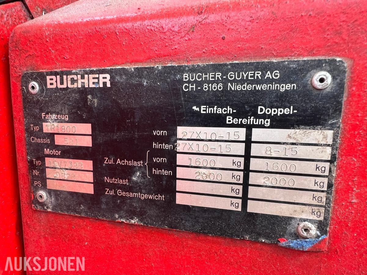 1977 Bucher TR 1800 4x4 Traktor