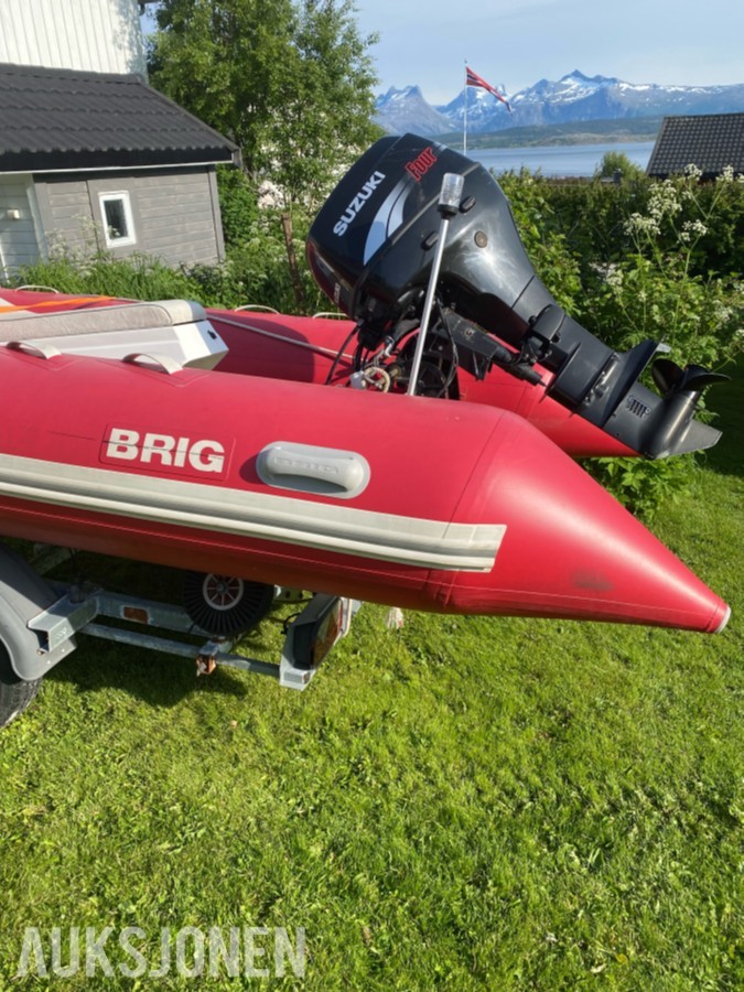 2001 BRIG 450 s RIB med henger og suzuki motor