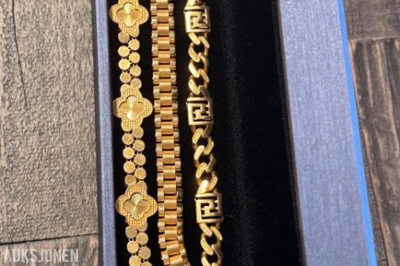 21 karat Armebånder og Ringer