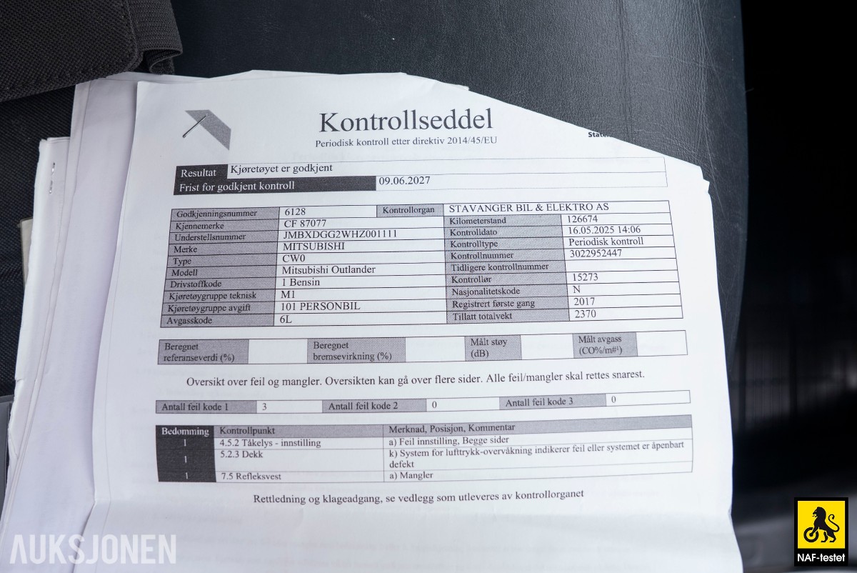 2017 Mitsubishi OUTLANDER PHEV 4WD INSTYLE+ HENGERFESTE 360-KAMERA SKINN ADAPTIV CRUISE