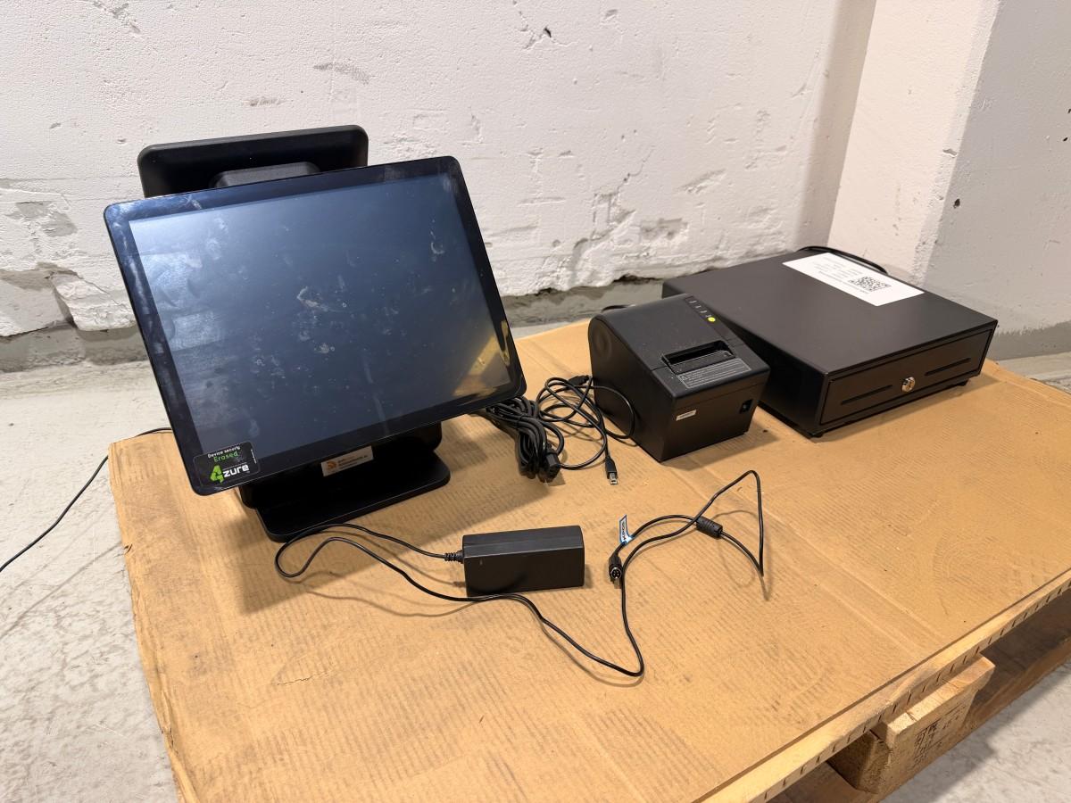OKPOS K-9000 POS-system med kundedisplay, HPRT TP806 og kasseskuff