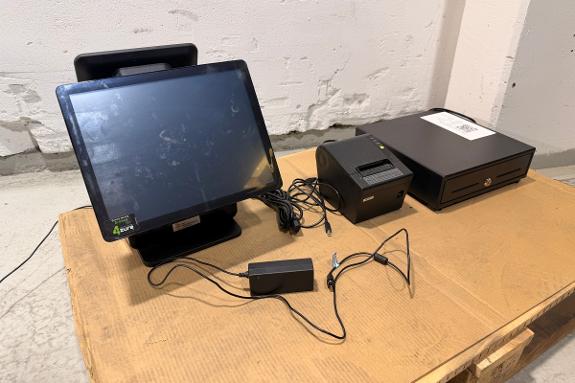 OKPOS K-9000 POS-system med kundedisplay, HPRT TP806 og kasseskuff