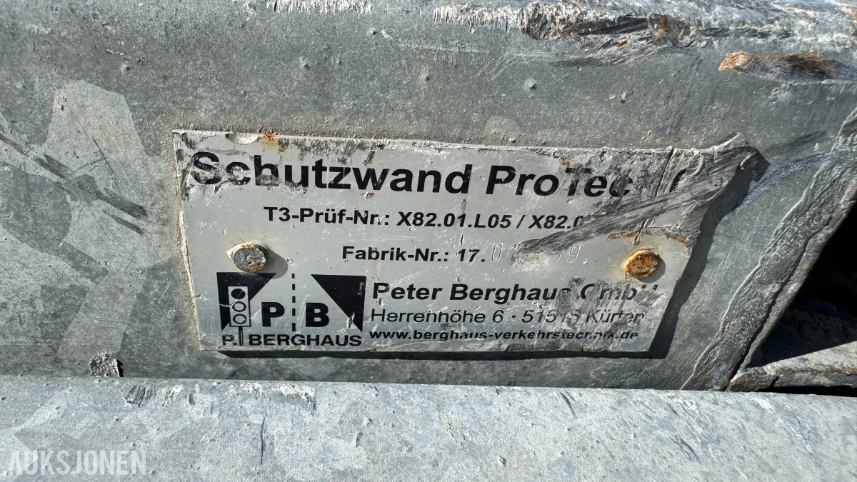 21 stk Peter Berghaus ProTec 100 – Mobile sikkerhetsbarrierer / trafikksikringsbarrierer