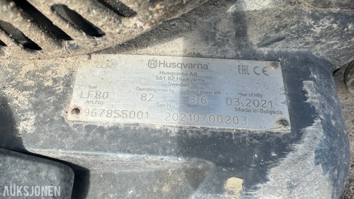 2021 Andre Husqvarna LF80 Vibropkate