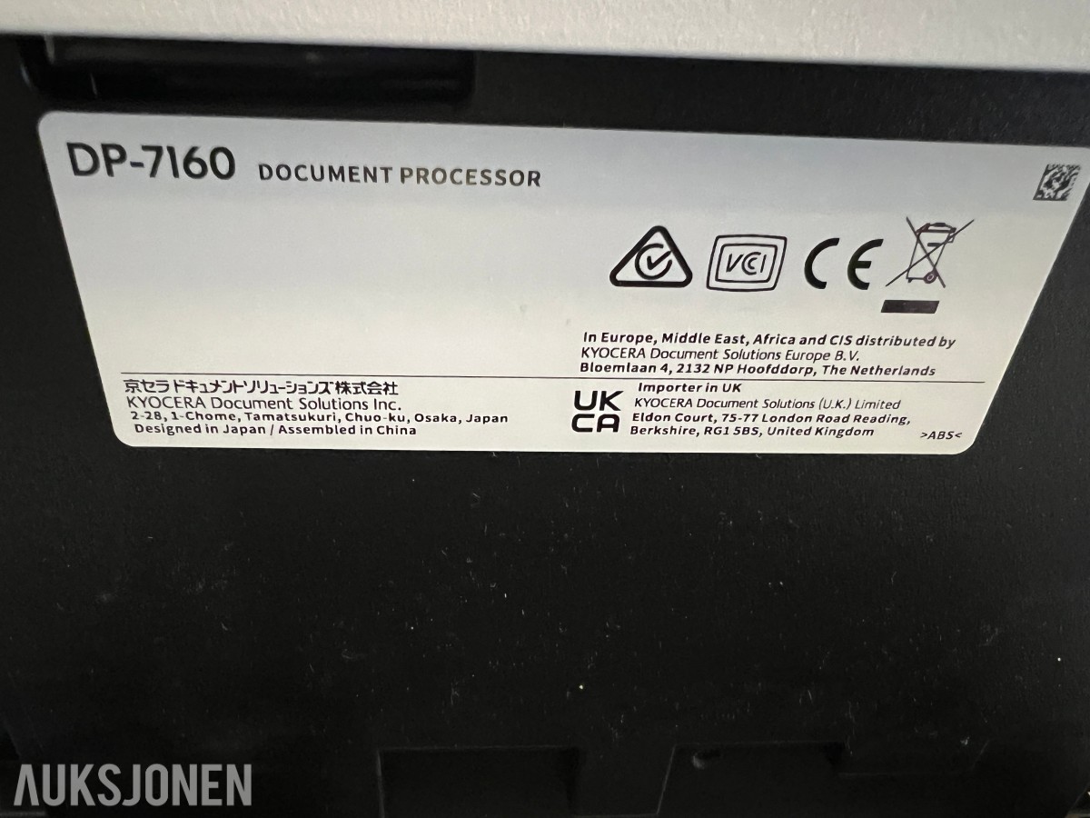 2022 TASKalfa 2554ci m/utstyr