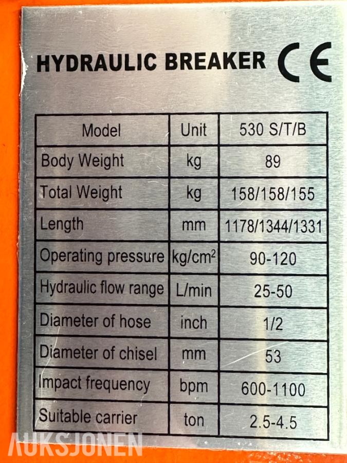 NY KM 530 PIGGHAMMER s40-FESTE CE merket FABRIKKGARANTI