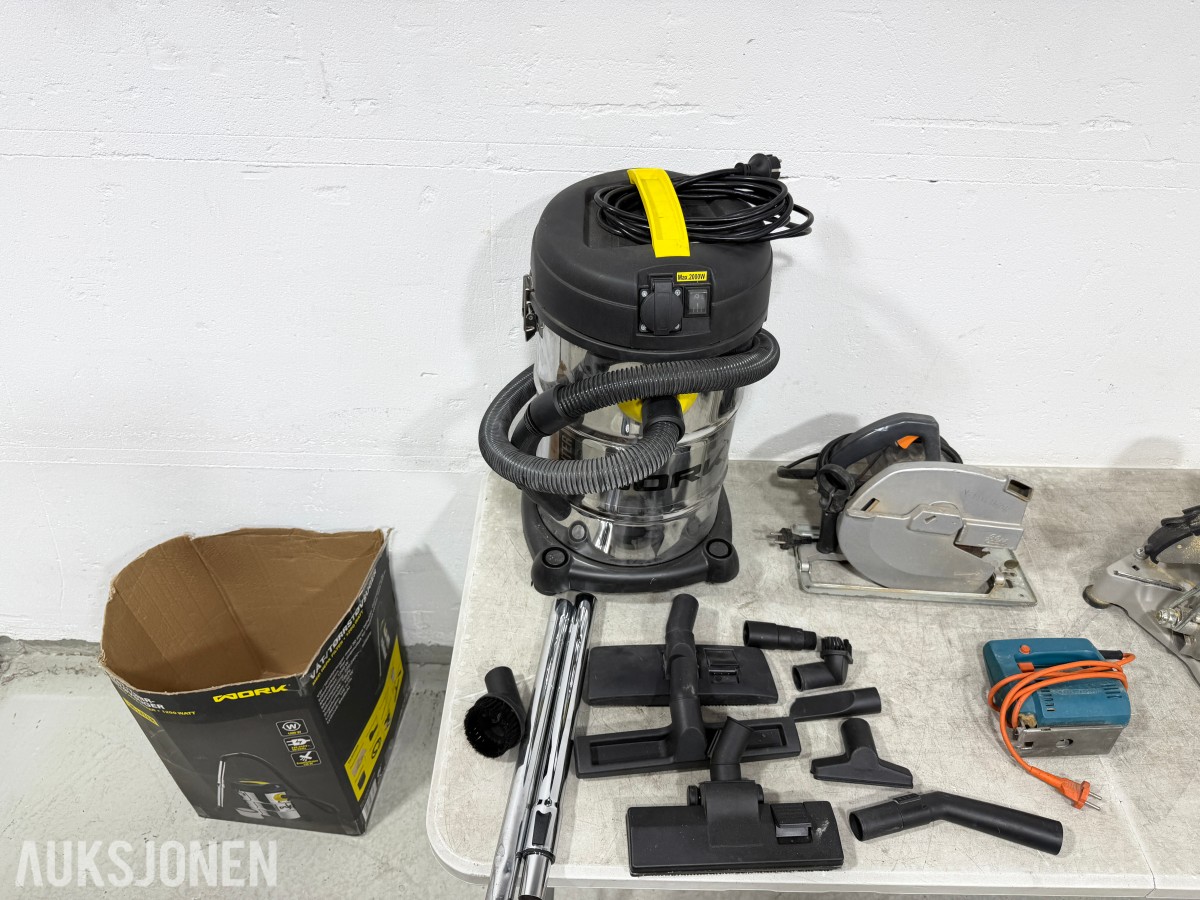 Parti med elektriske verktøy – DeWalt, ELU, WORK og Black & Decker