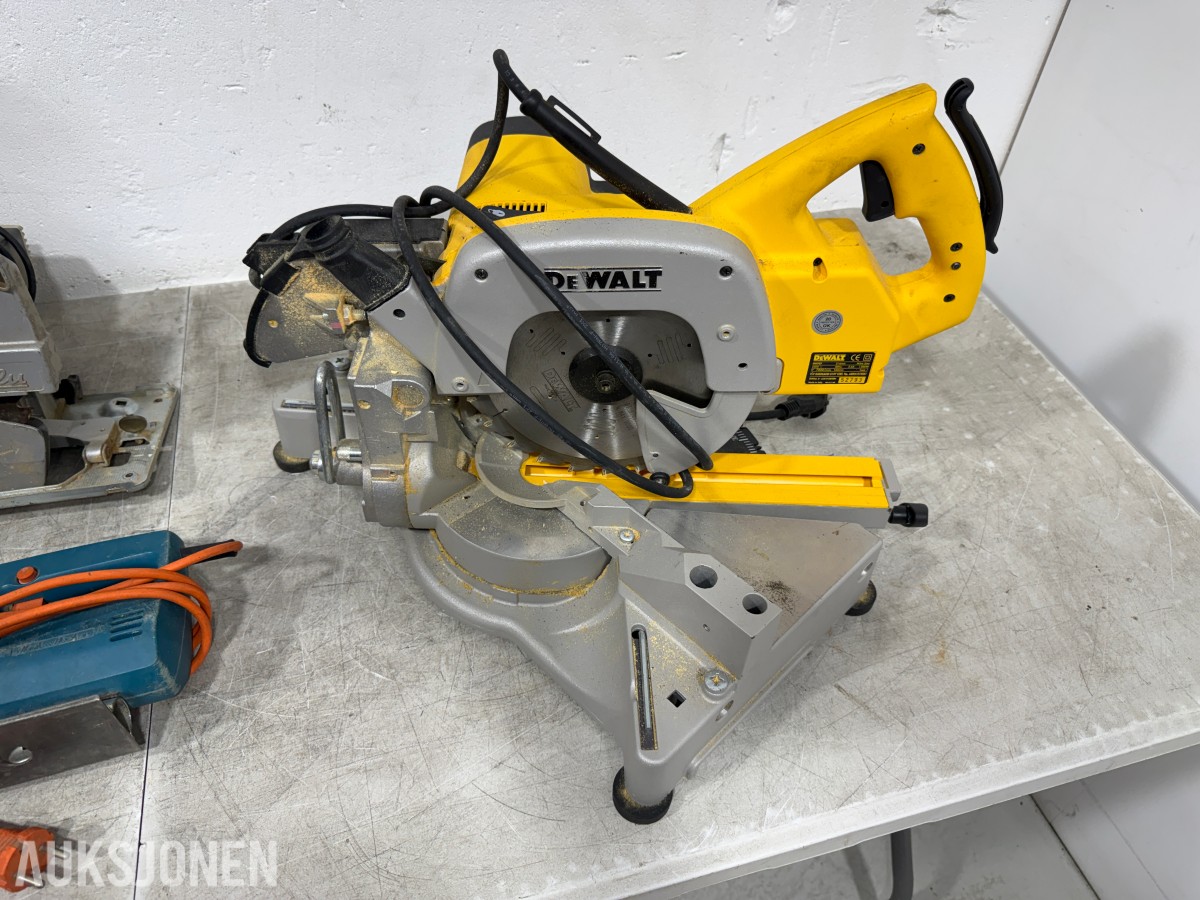 Parti med elektriske verktøy – DeWalt, ELU, WORK og Black & Decker