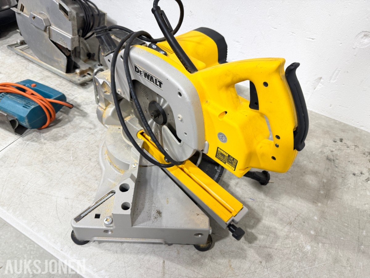 Parti med elektriske verktøy – DeWalt, ELU, WORK og Black & Decker