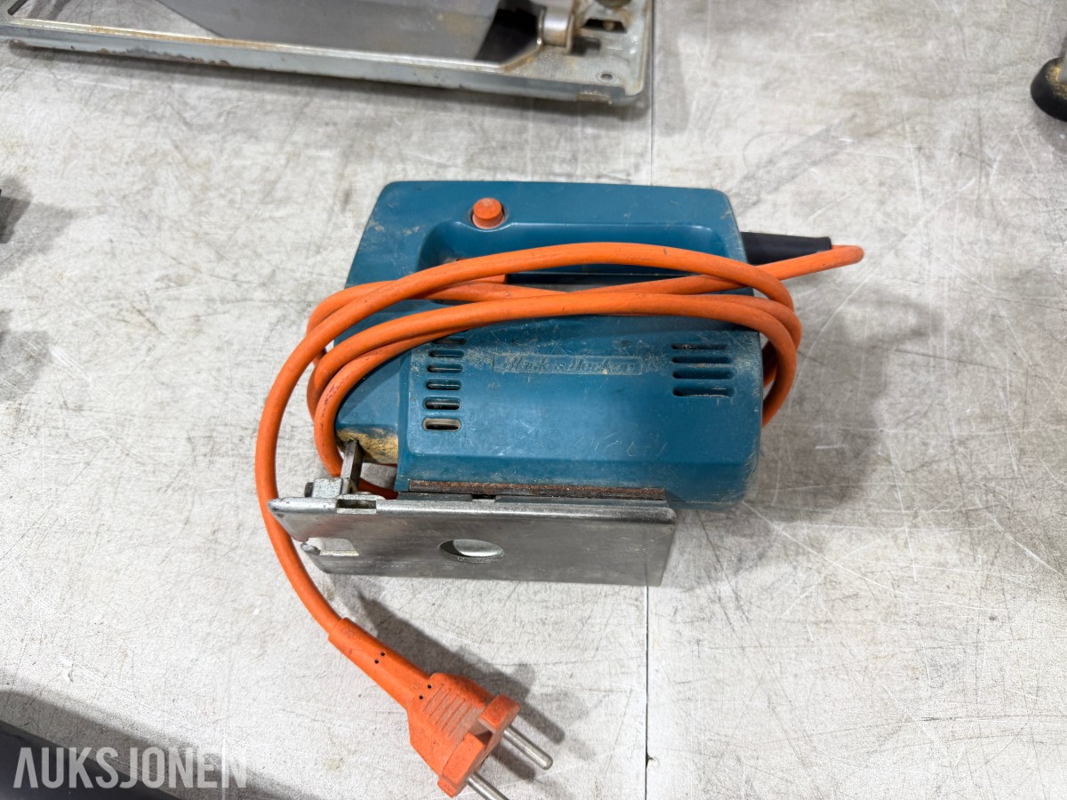 Parti med elektriske verktøy – DeWalt, ELU, WORK og Black & Decker