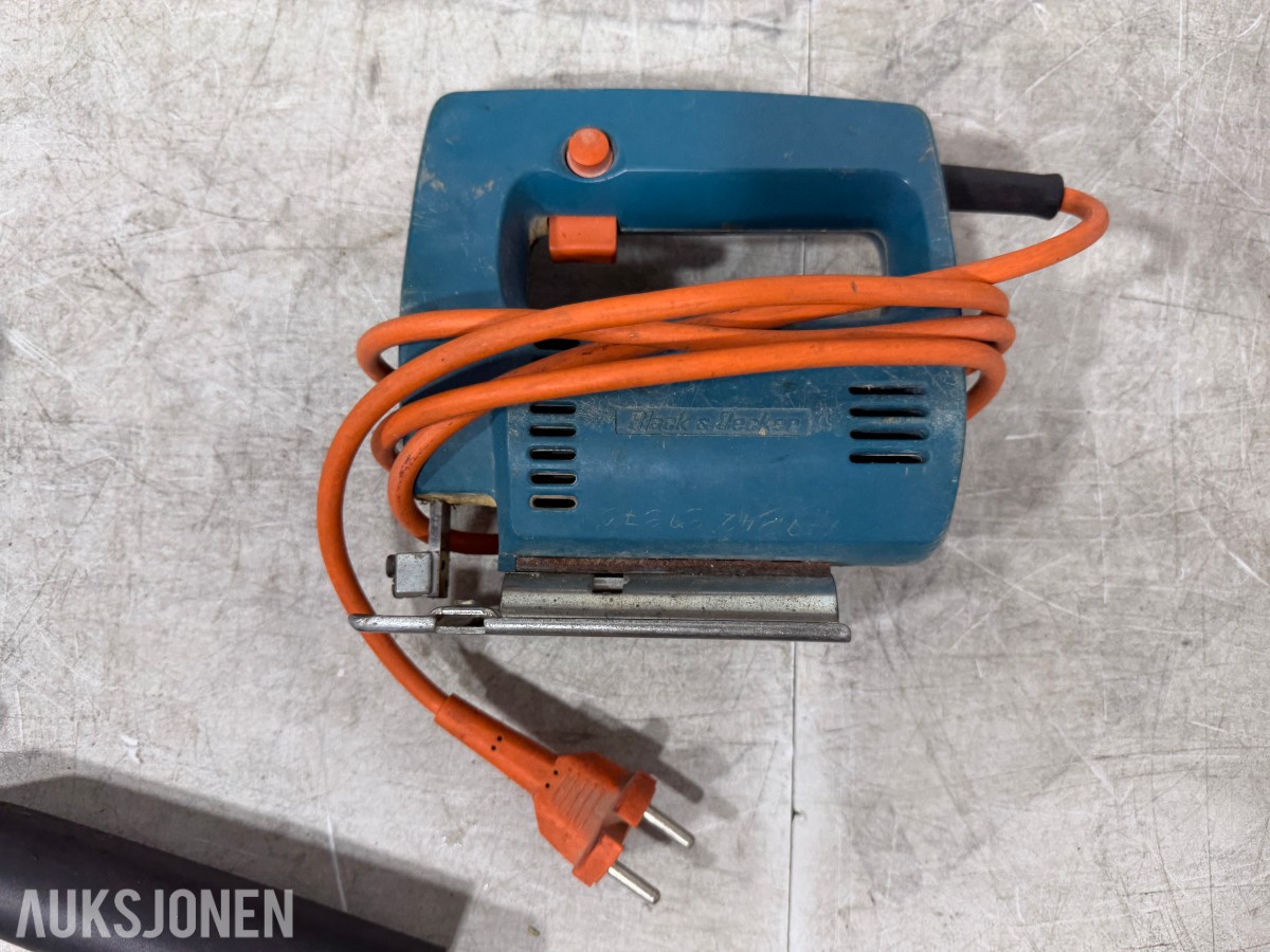 Parti med elektriske verktøy – DeWalt, ELU, WORK og Black & Decker