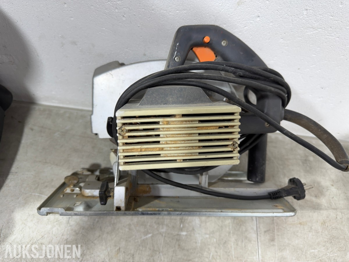 Parti med elektriske verktøy – DeWalt, ELU, WORK og Black & Decker