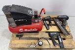 Italair/ABAC kompressor med Duo-Fast spiker- og stiftepistoler