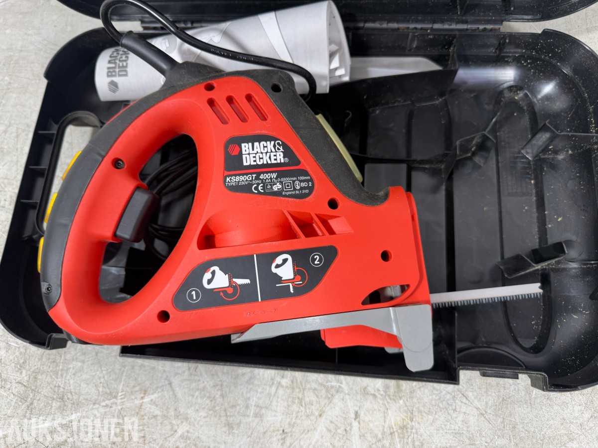 Parti med elektriske håndverktøy – Bosch, Black & Decker, FEIN, Hazet m.fl.
