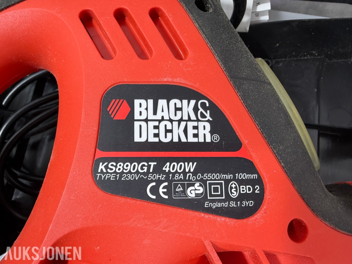 Parti med elektriske håndverktøy – Bosch, Black & Decker, FEIN, Hazet m.fl.