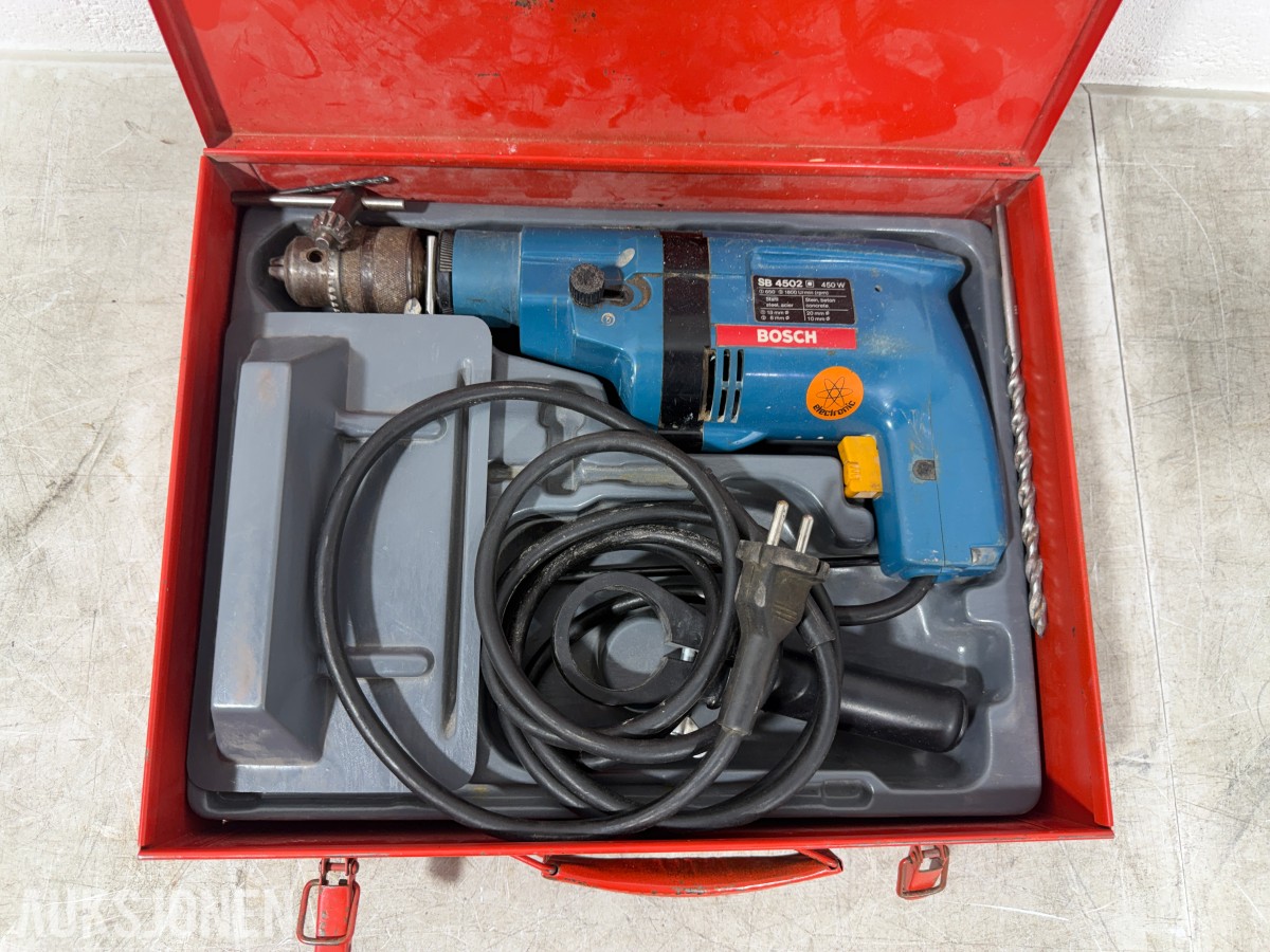 Parti med elektriske håndverktøy – Bosch, Black & Decker, FEIN, Hazet m.fl.