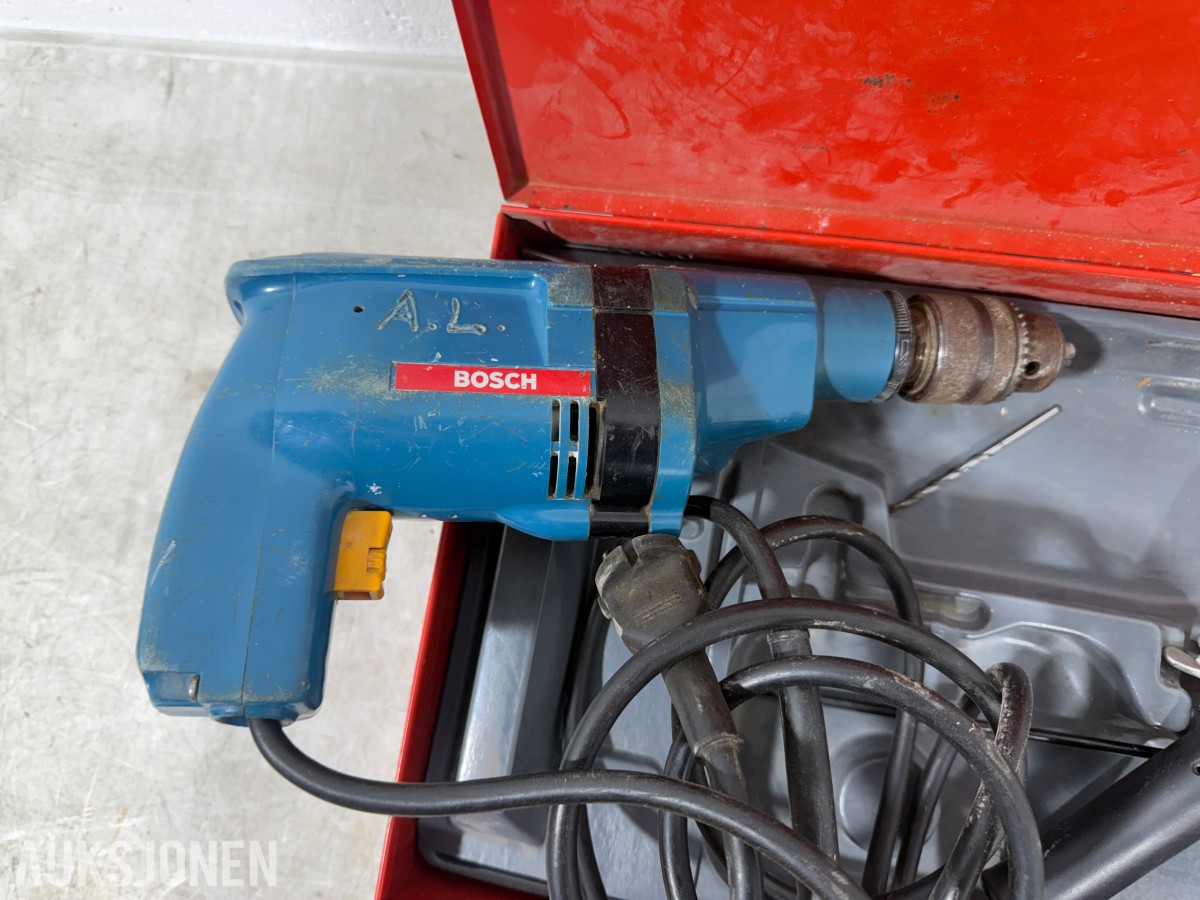 Parti med elektriske håndverktøy – Bosch, Black & Decker, FEIN, Hazet m.fl.