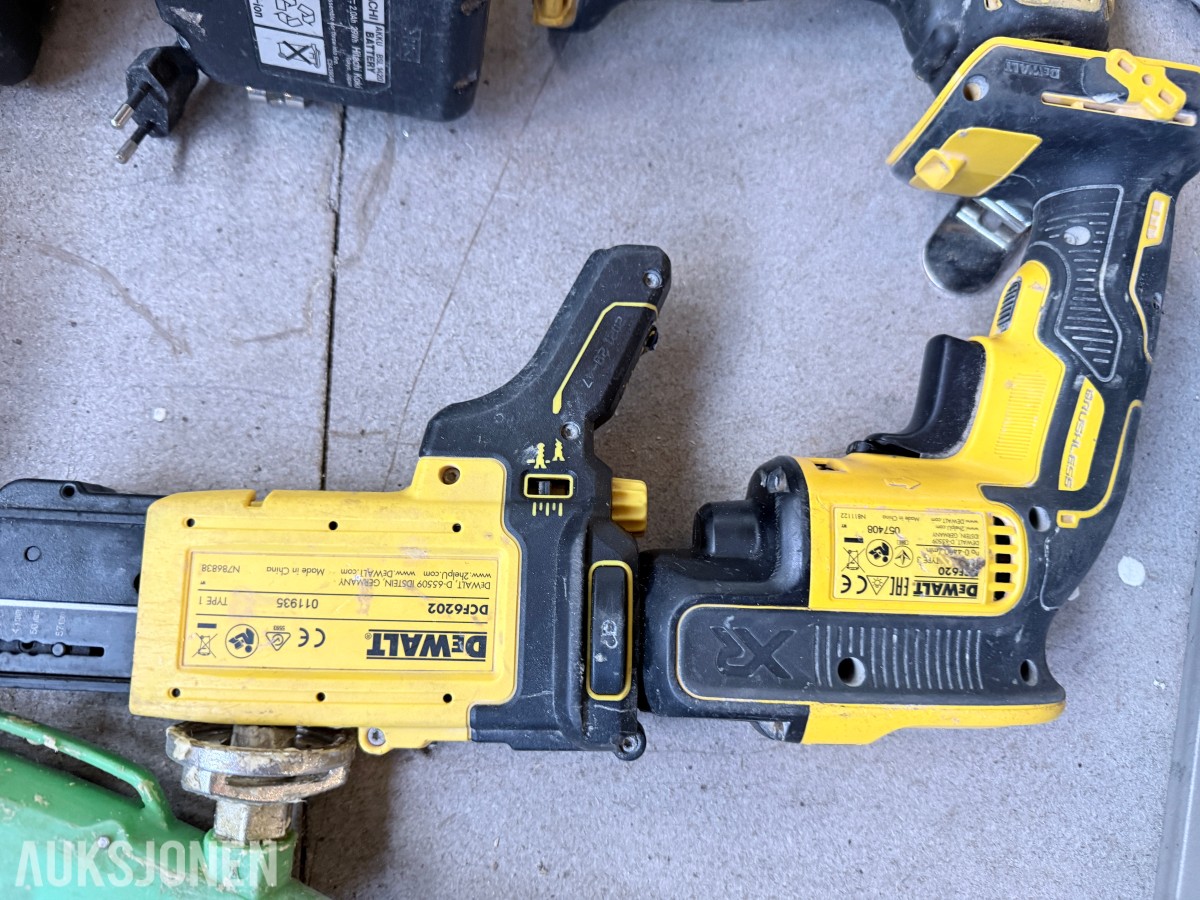 Verktøypakke / parti med DeWalt, Hitachi, Makita m.m. – selges samlet