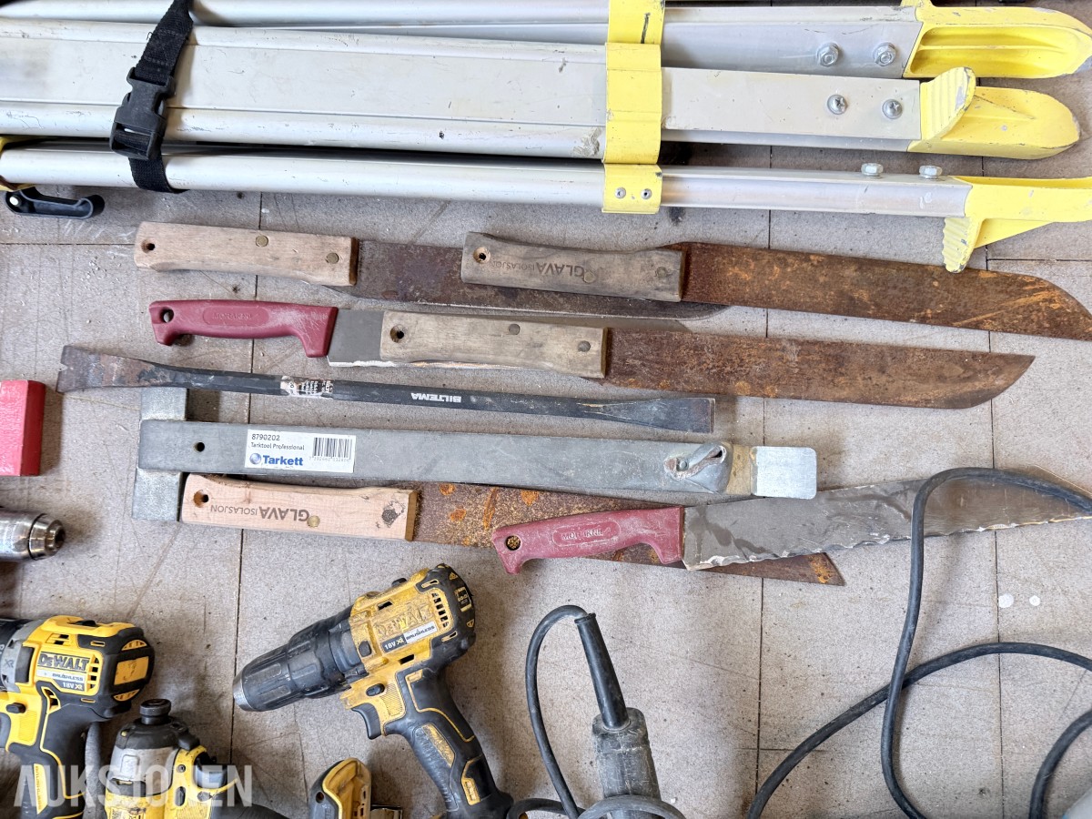 Verktøypakke / parti med DeWalt, Hitachi, Makita m.m. – selges samlet