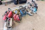 Diverse verktøy og byggutstyr – Bosch, Makita, varmevifter, kompressor m.m.