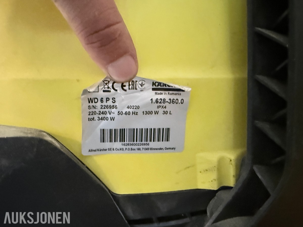 Industristøvsugere 3 stk