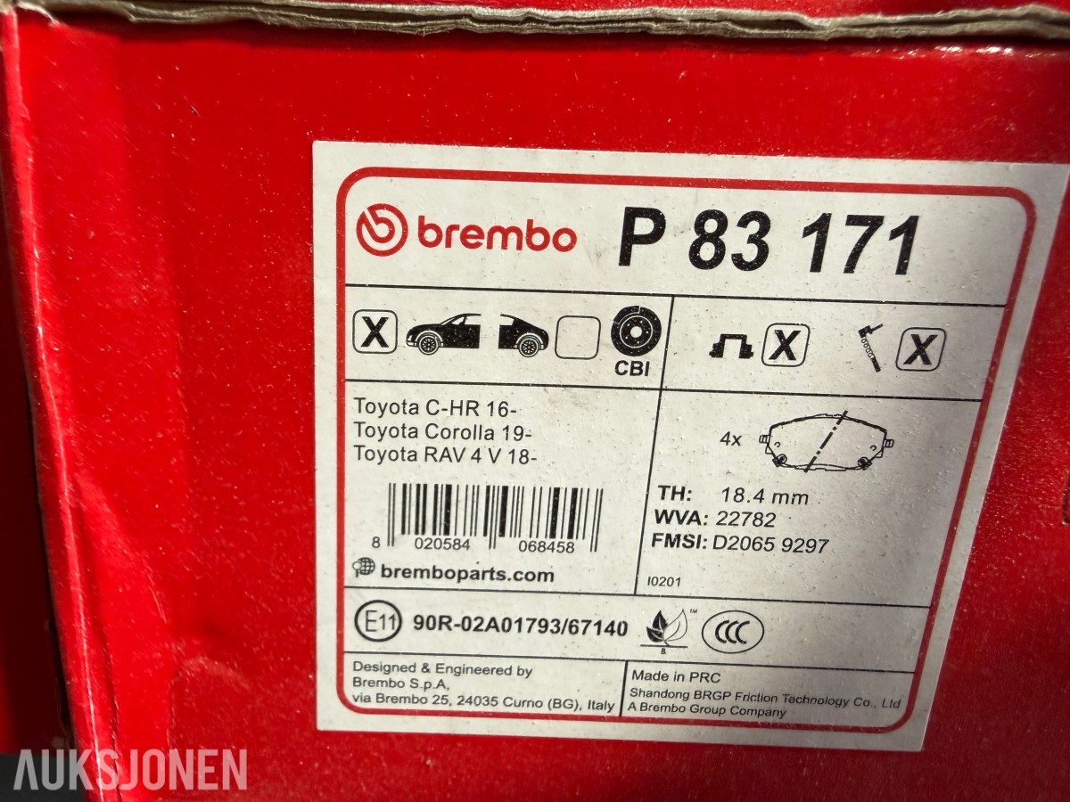 TOYOTA – STORT VARELAGER MED NYE BREMSEDELER