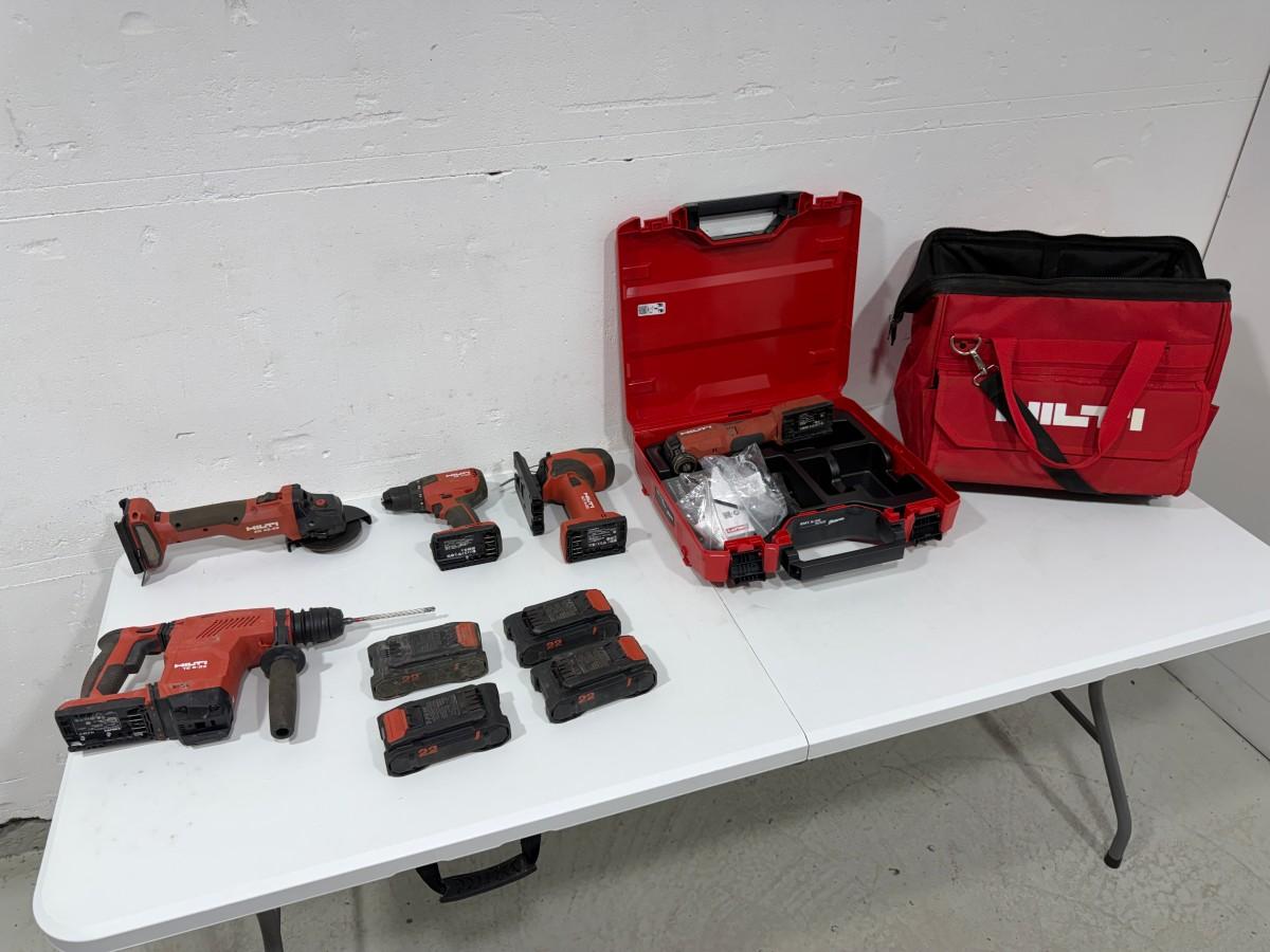Hilti Nuron 22V verktøypakke - 5 maskiner og 4 batterier