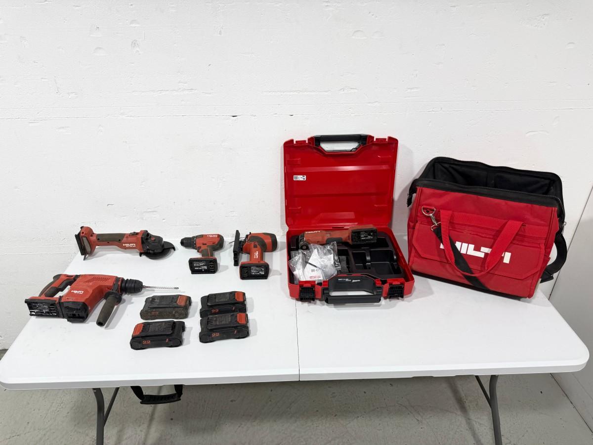 Hilti Nuron 22V verktøypakke - 5 maskiner og 4 batterier