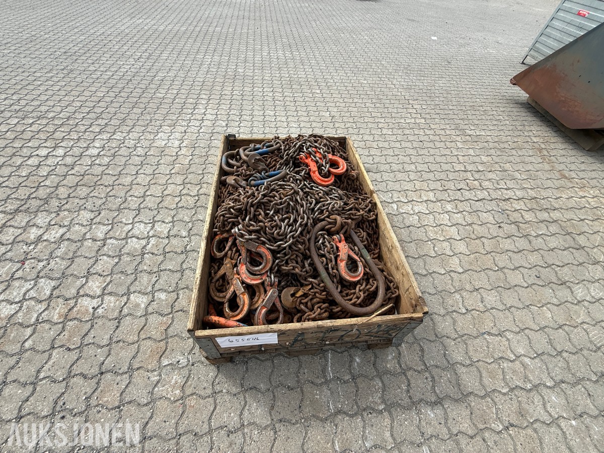 Løftekjettinger/kjettingsling i ulike lengder med selvlåsende kroker