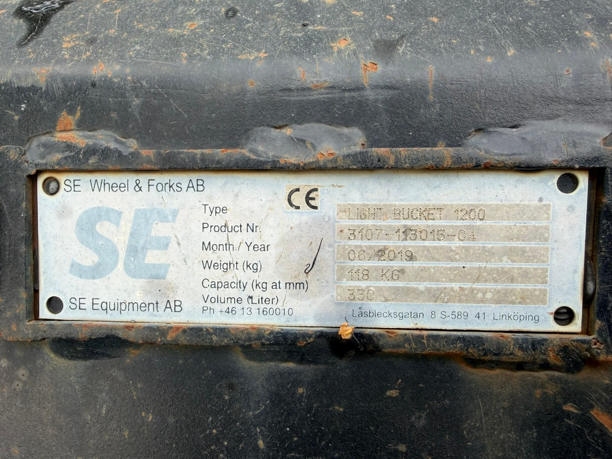 2019 Weidemann 1140 Kompaktlaster med skuffe, pallegafler og asfaltskuffe