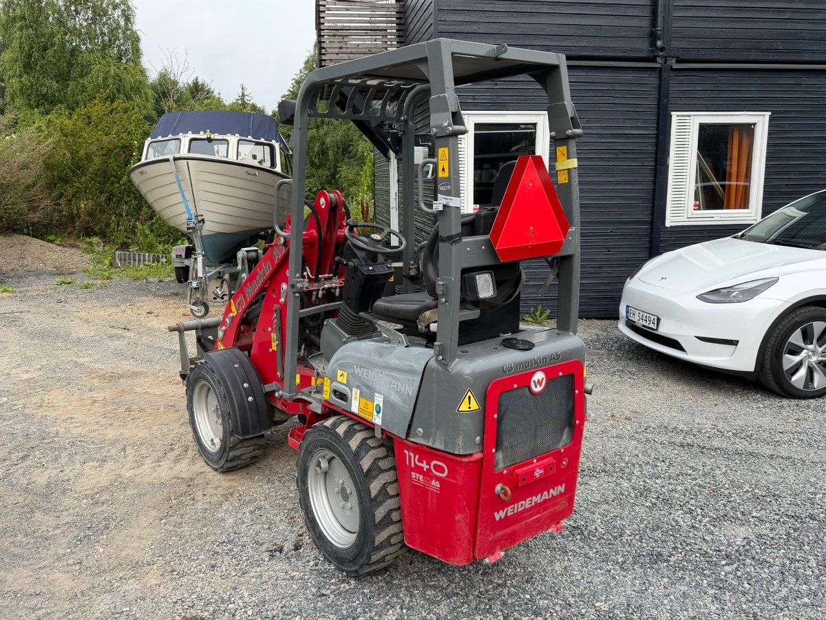 2019 Weidemann 1140 Kompaktlaster med skuffe, pallegafler og asfaltskuffe