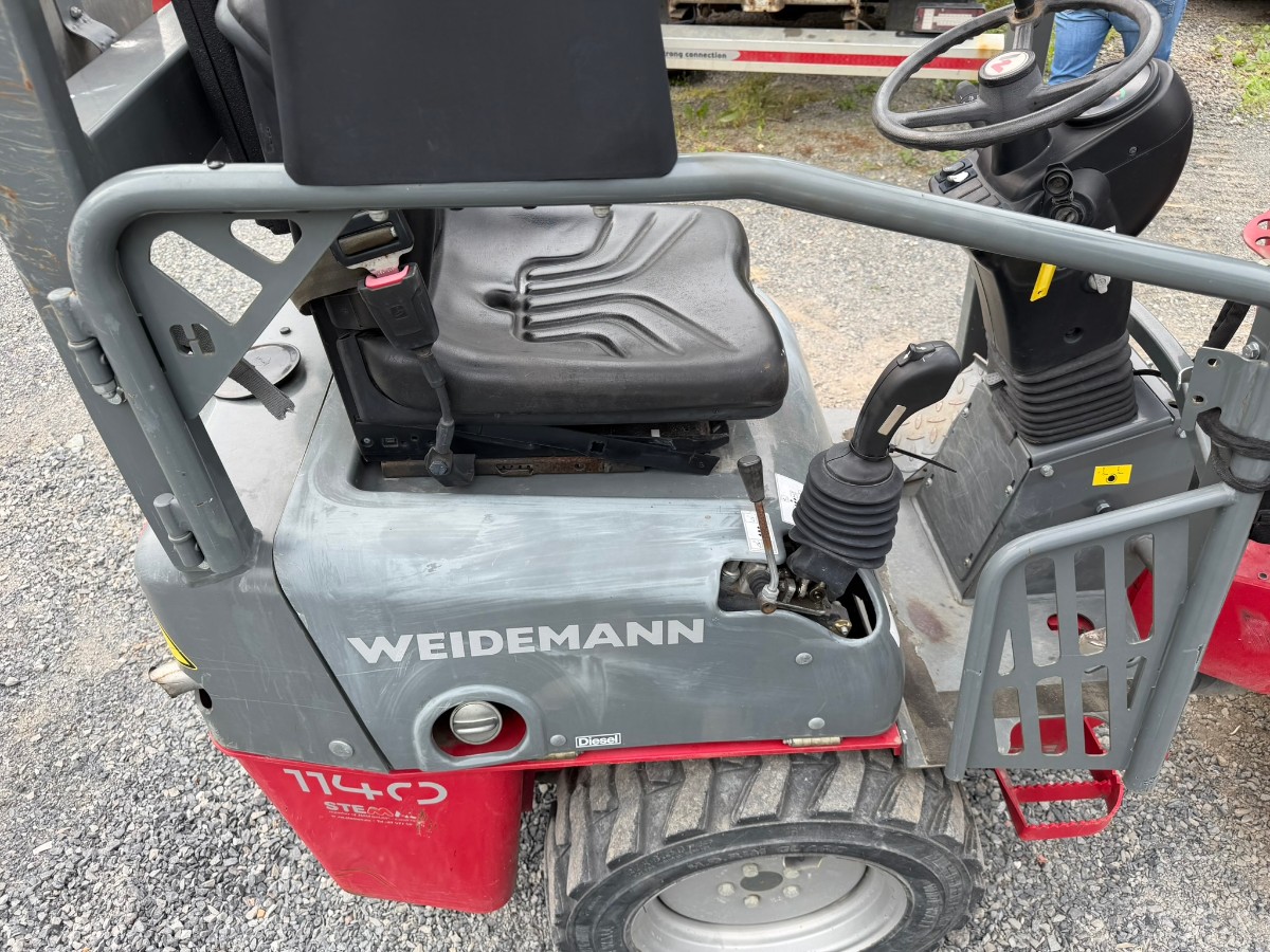 2019 Weidemann 1140 Kompaktlaster med skuffe, pallegafler og asfaltskuffe