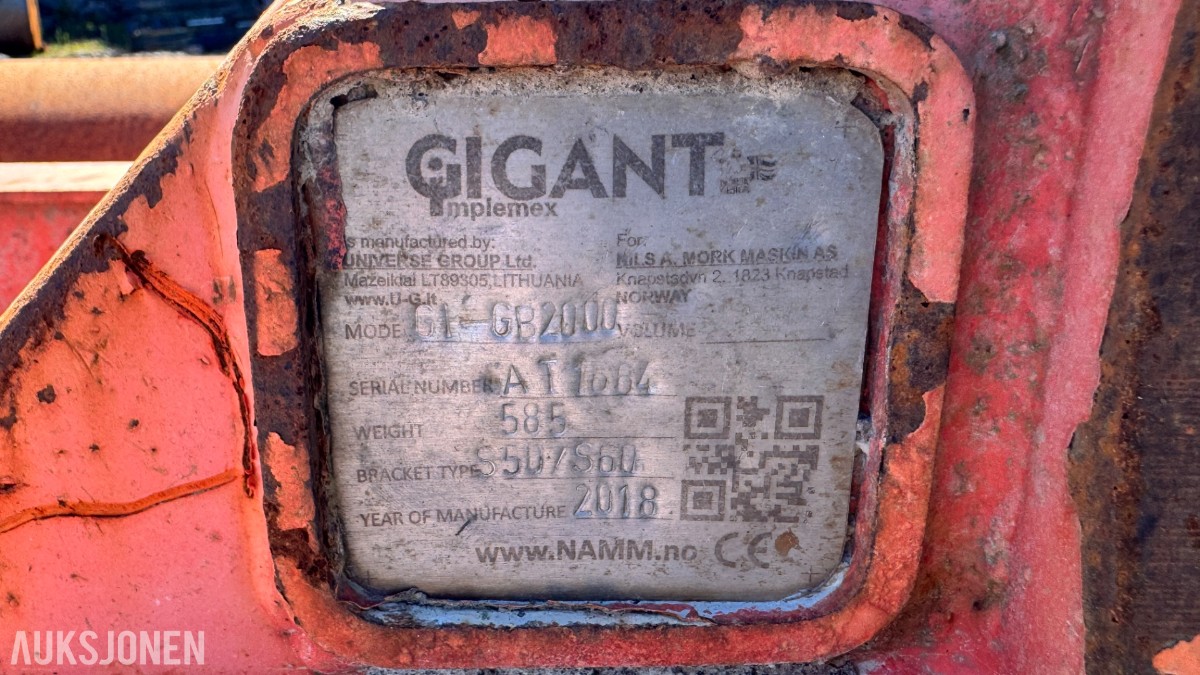 2018 Giant G1-GB2000 Rettebjelke 2,0m S50/S60