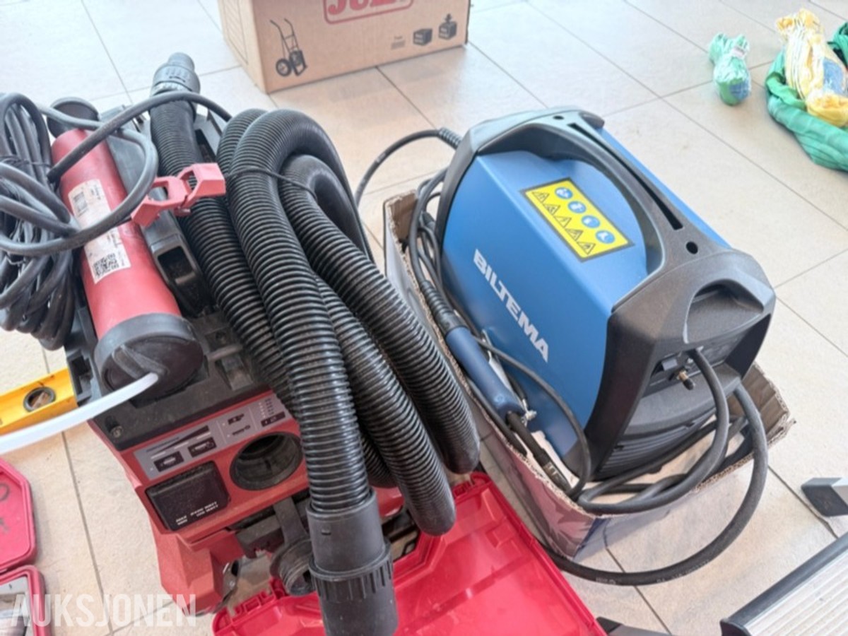 Verktøypakke med Hilti, Biltema og diverse håndverktøy