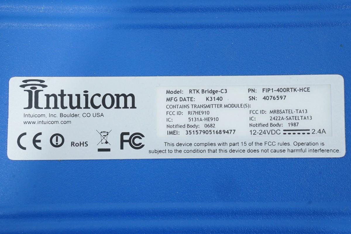 Intuicom RTK Bridge-C3 GNSS/RTK kommunikasjonsutstyr med NovAtel antenne