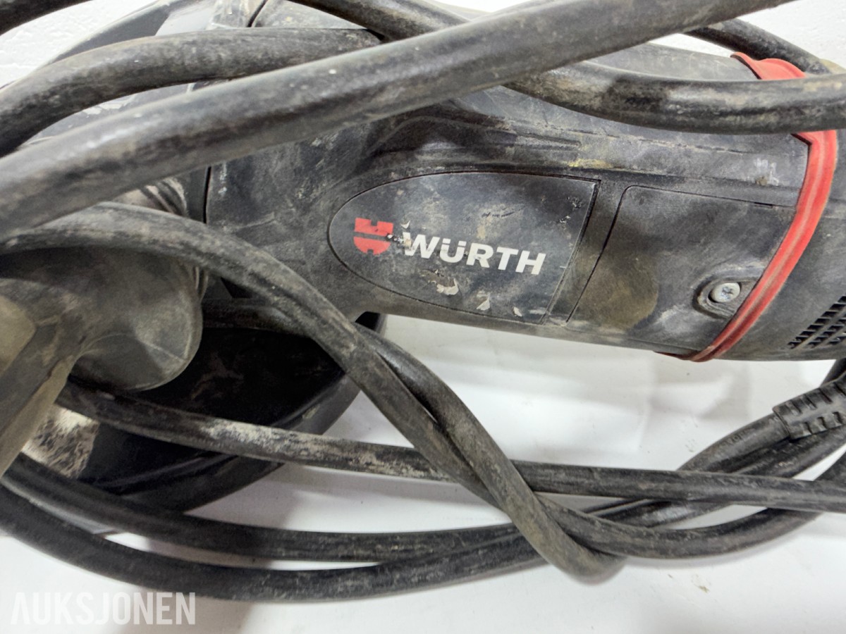 9 stk elektriske verktøy – Würth, Hitachi, Makita, Biltema og Edilgrappa