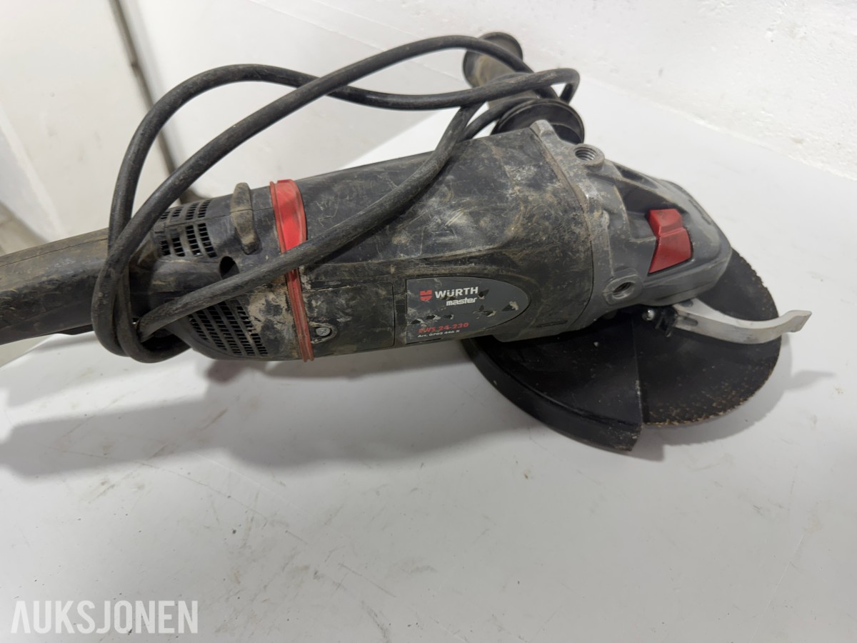 9 stk elektriske verktøy – Würth, Hitachi, Makita, Biltema og Edilgrappa