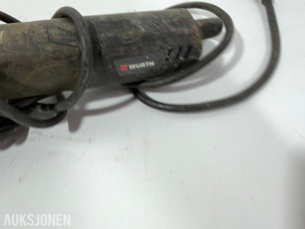 9 stk elektriske verktøy – Würth, Hitachi, Makita, Biltema og Edilgrappa