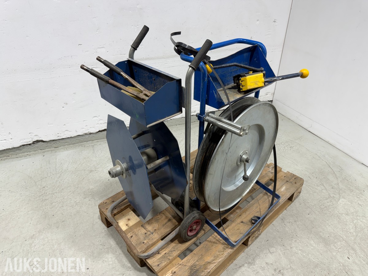 2 stk bandvogner / avrullervogner for stålbånd