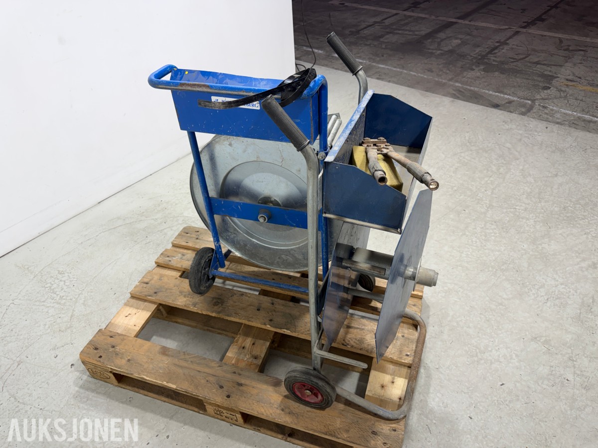 2 stk bandvogner / avrullervogner for stålbånd