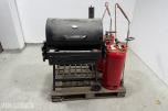 Tønnegrill med gassflasker og brennerutstyr