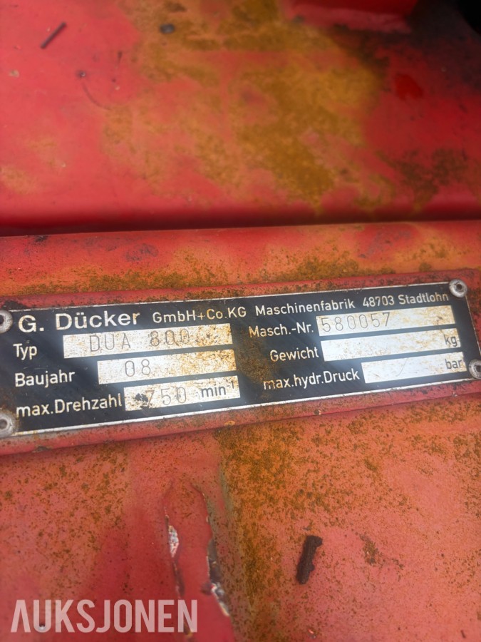 Dücker DUA 800 kantklipper / armklipper – 2008 modell