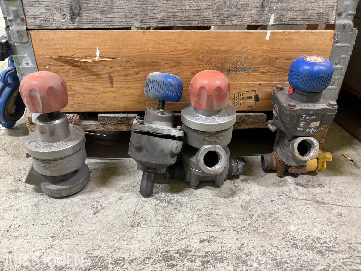 11 stk industriventiler – Thompson, Schmidt, Sigeval og Onnline  – DN100/DN125