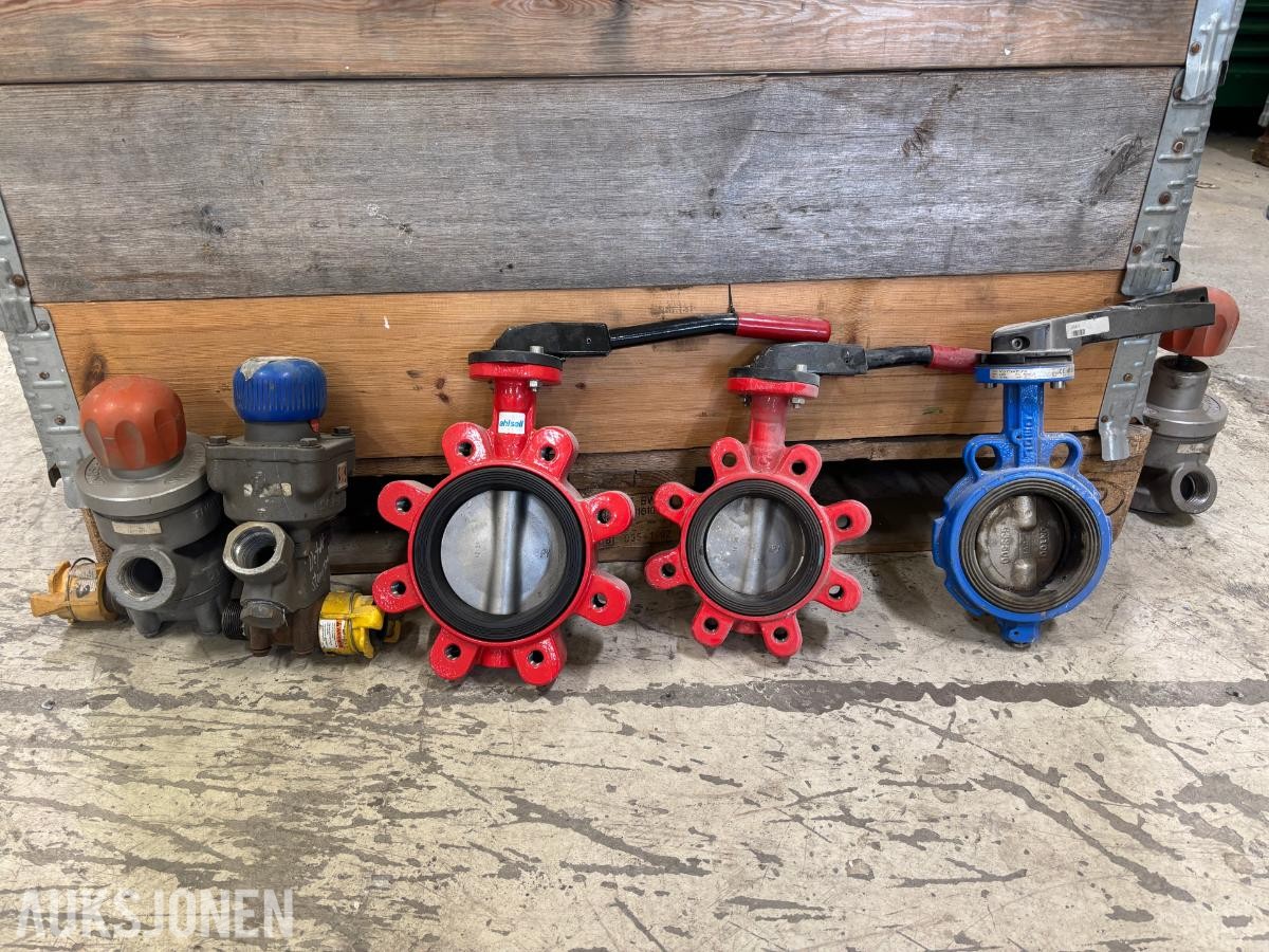 11 stk industriventiler – Thompson, Schmidt, Sigeval og Onnline  – DN100/DN125