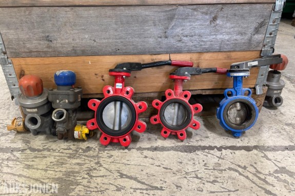 11 stk industriventiler – Thompson, Schmidt, Sigeval og Onnline  – DN100/DN125
