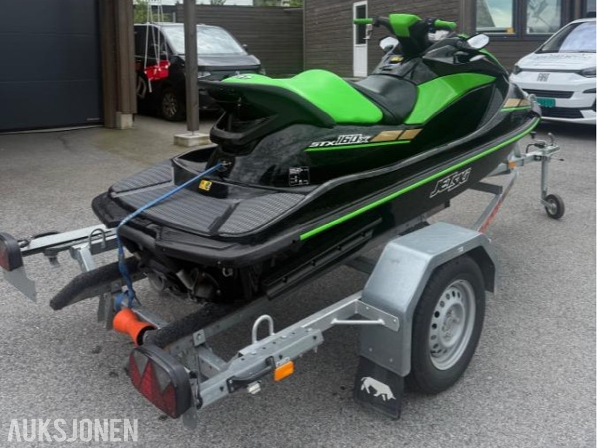 2024 Vannscooter - Kawasaki STX160X - med 2024-modell Respo-henger.