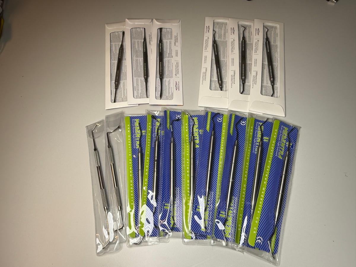 16 stk dentale håndinstrumenter - Medixdent Elite og Medentra