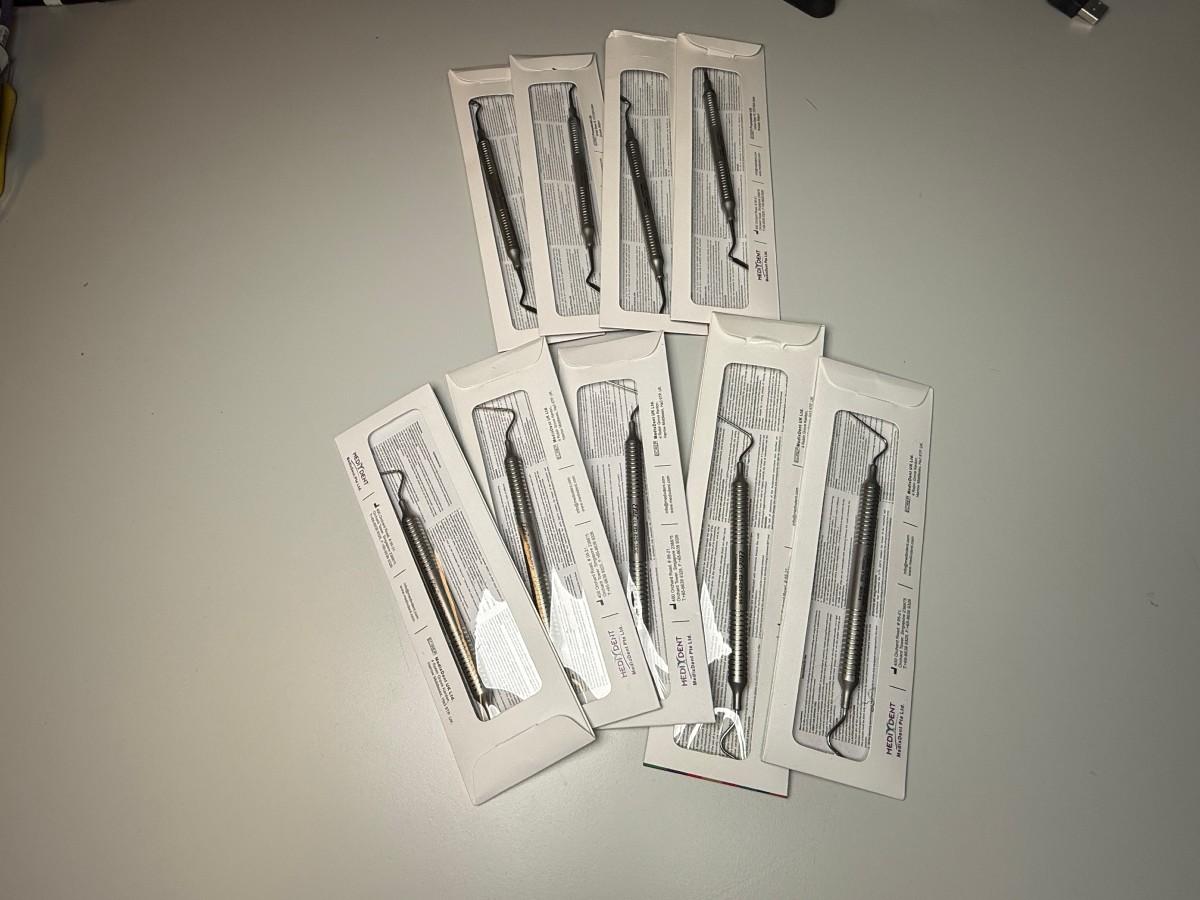 9 stk MedixDent Elite endodontiske og periodontale instrumenter